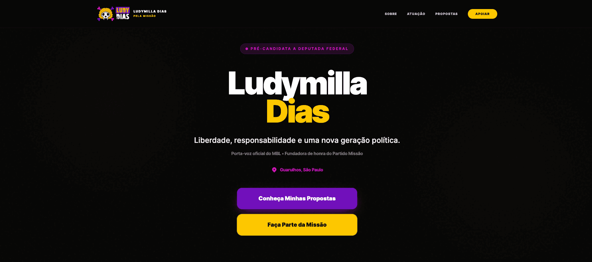 Landing Page Aludydias